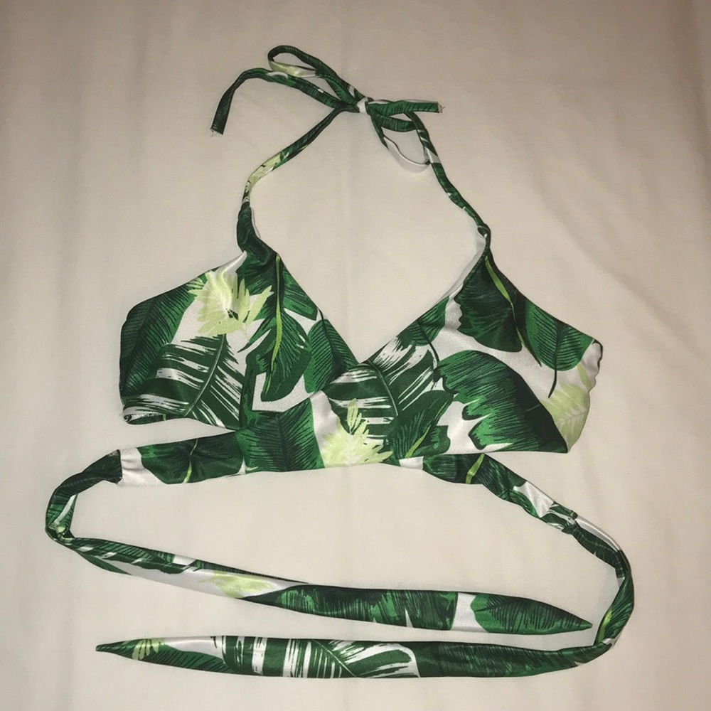 Wrap around bathing suit top